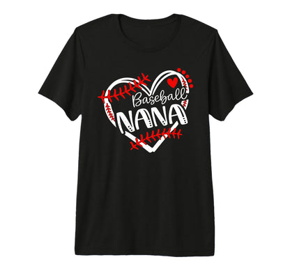 Baseball Nana Proud Grandma Baseball T-Shirt - Novelty Apparel for Adults - T-Shirt, Sweatshirt, Hoodie