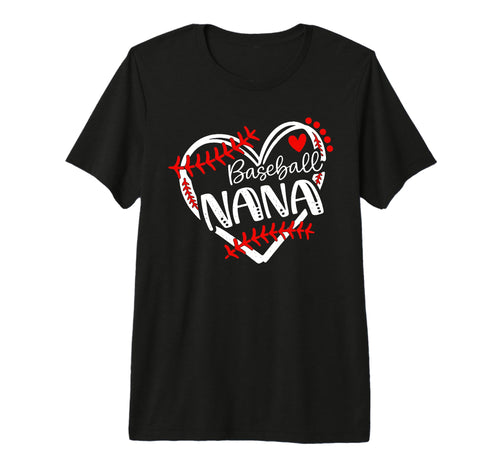 Baseball Nana Proud Grandma Baseball T-Shirt - Novelty Apparel for Adults - T-Shirt, Sweatshirt, Hoodie