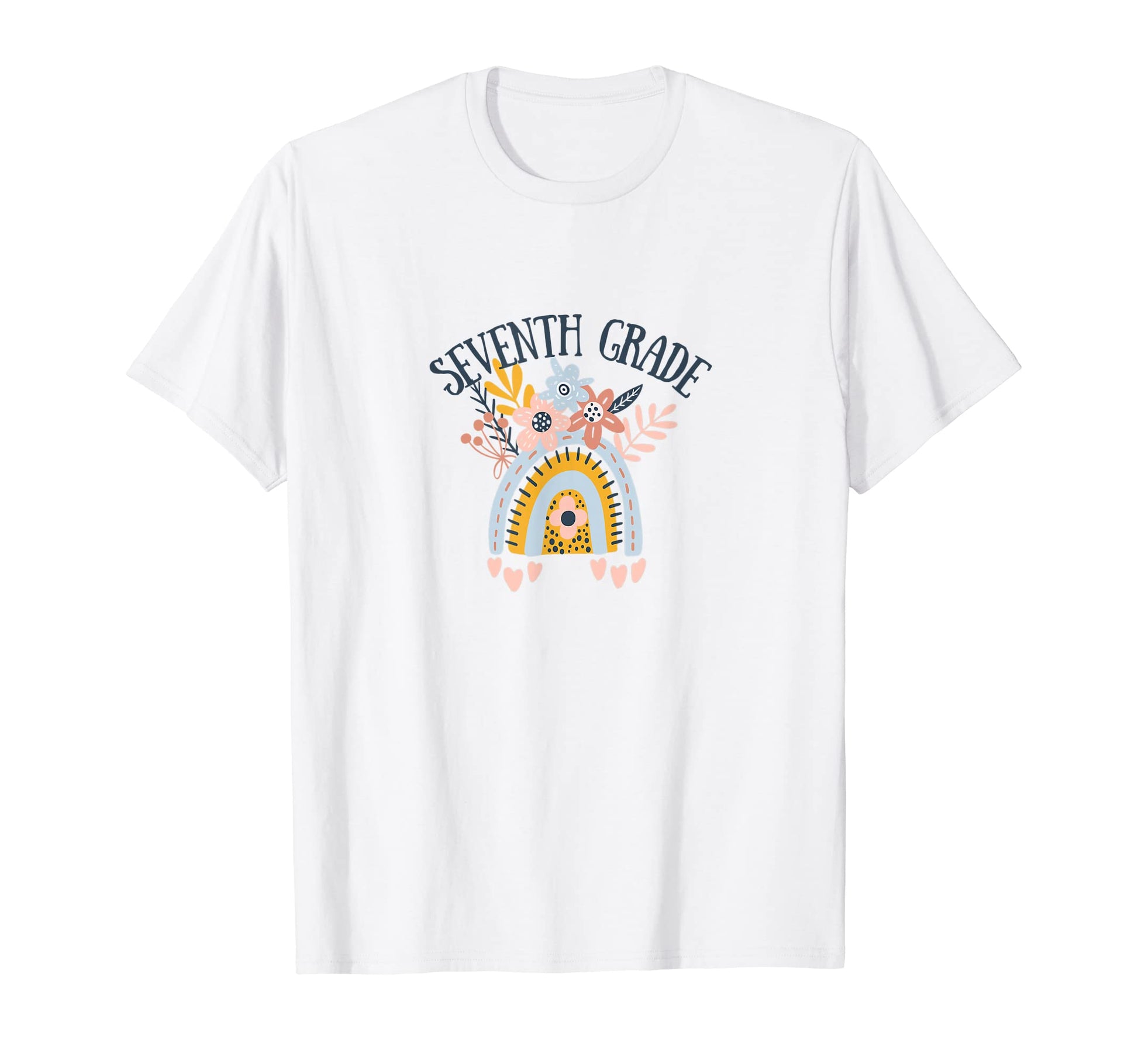 Seventh Grade Teacher Boho Rainbow T-Shirt - Novelty Apparel Men Women - T-Shirt, Sweatshirt, Hoodie
