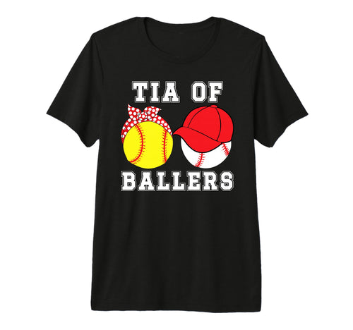 Tia Ballers Baseball Softball Tia T-Shirt - Fun Novelty Design for Adults - T-Shirt, Sweatshirt, Hoodie