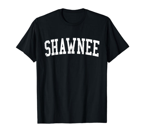 Shawnee Ok Distressed White Varsity T-Shirt - Graphic Print Unisex - T-Shirt, Sweatshirt, Hoodie