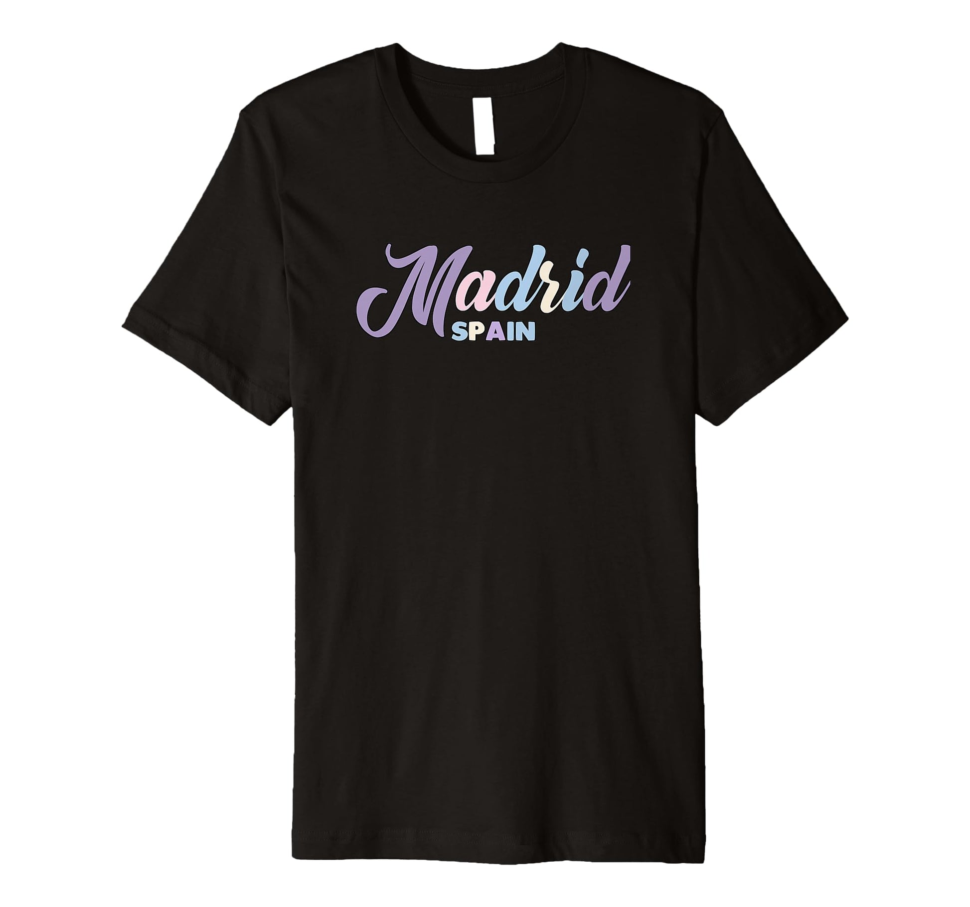 Madrid Spain Pastel Vibe Typography T-Shirt - Aesthetic Graphic Unisex - T-Shirt, Sweatshirt, Hoodie