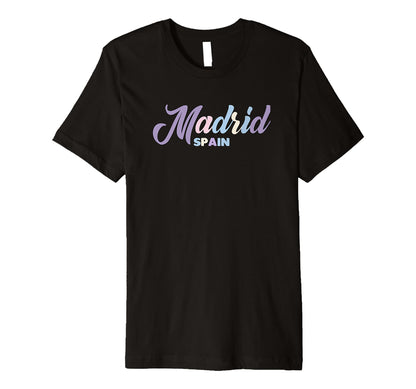 Madrid Spain Pastel Vibe Typography T-Shirt - Aesthetic Graphic Unisex - T-Shirt, Sweatshirt, Hoodie