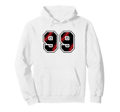 Baseball Number 99 Hoodie - Graphic Print for Adults - T-Shirt, Sweatshirt, Hoodie
