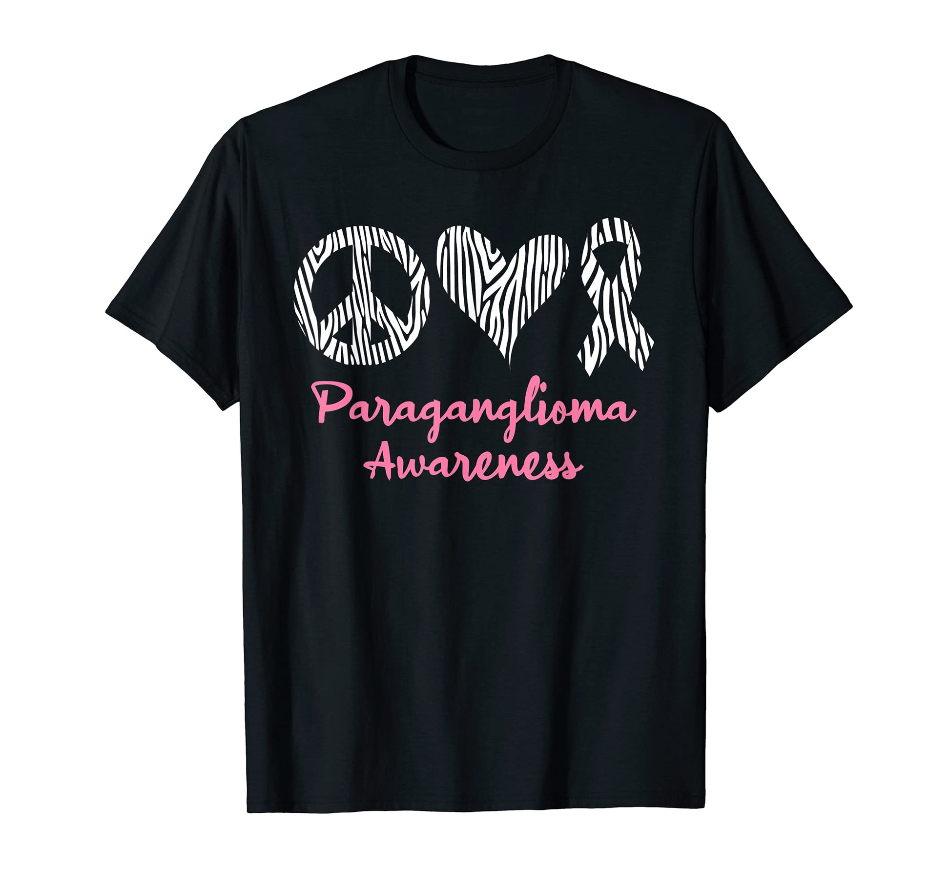 Paraganglioma Awareness Zebra T-Shirt - Casual Everyday Wear Unisex - T-Shirt, Sweatshirt, Hoodie