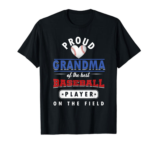 Proud Grandma Grandmother Baseball Player T-Shirt - Trendy Graphic Unisex - T-Shirt, Sweatshirt, Hoodie
