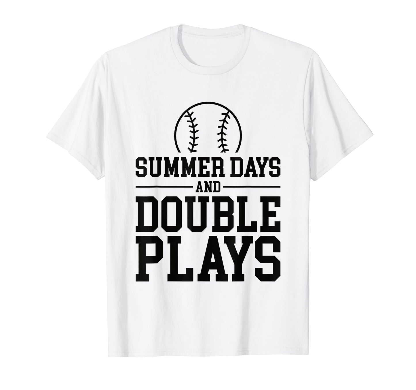 Summer Days And Double Plays T-Shirt - Aesthetic Graphic for Adults - T-Shirt, Sweatshirt, Hoodie