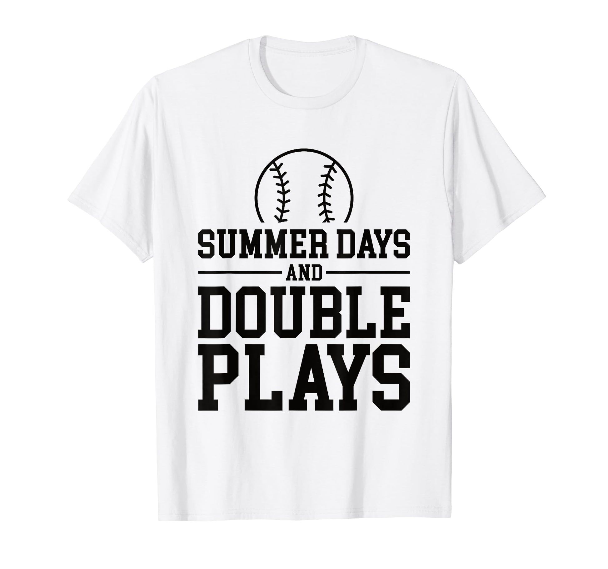 Summer Days And Double Plays T-Shirt - Aesthetic Graphic for Adults - T-Shirt, Sweatshirt, Hoodie