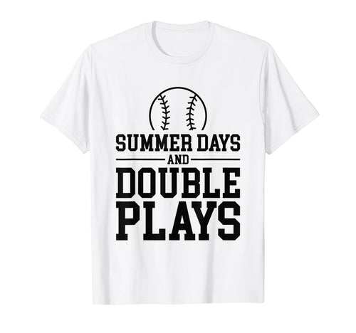 Summer Days And Double Plays T-Shirt - Aesthetic Graphic for Adults - T-Shirt, Sweatshirt, Hoodie