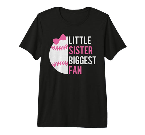 Baseball Little Sister Biggest Fan Teen T-Shirt - Minimalist Print Unisex - T-Shirt, Sweatshirt, Hoodie