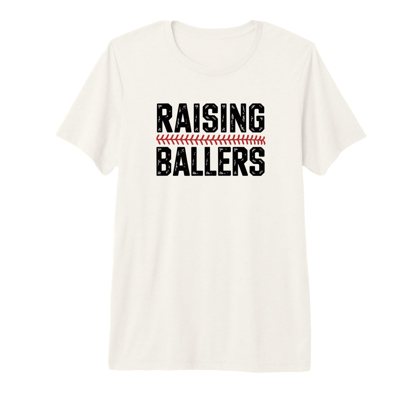 Raising Ballers Funny Baseball Tri T-Shirt - Unique Graphic for Adults - T-Shirt, Sweatshirt, Hoodie