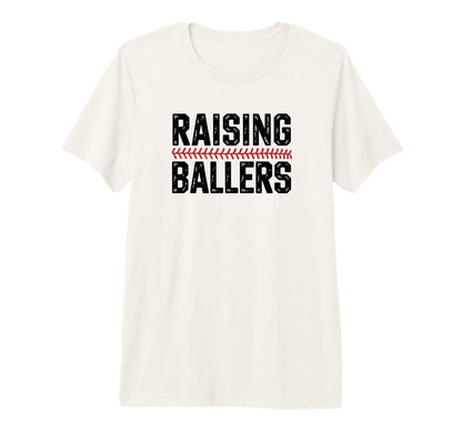 Raising Ballers Funny Baseball Tri T-Shirt - Unique Graphic for Adults - T-Shirt, Sweatshirt, Hoodie