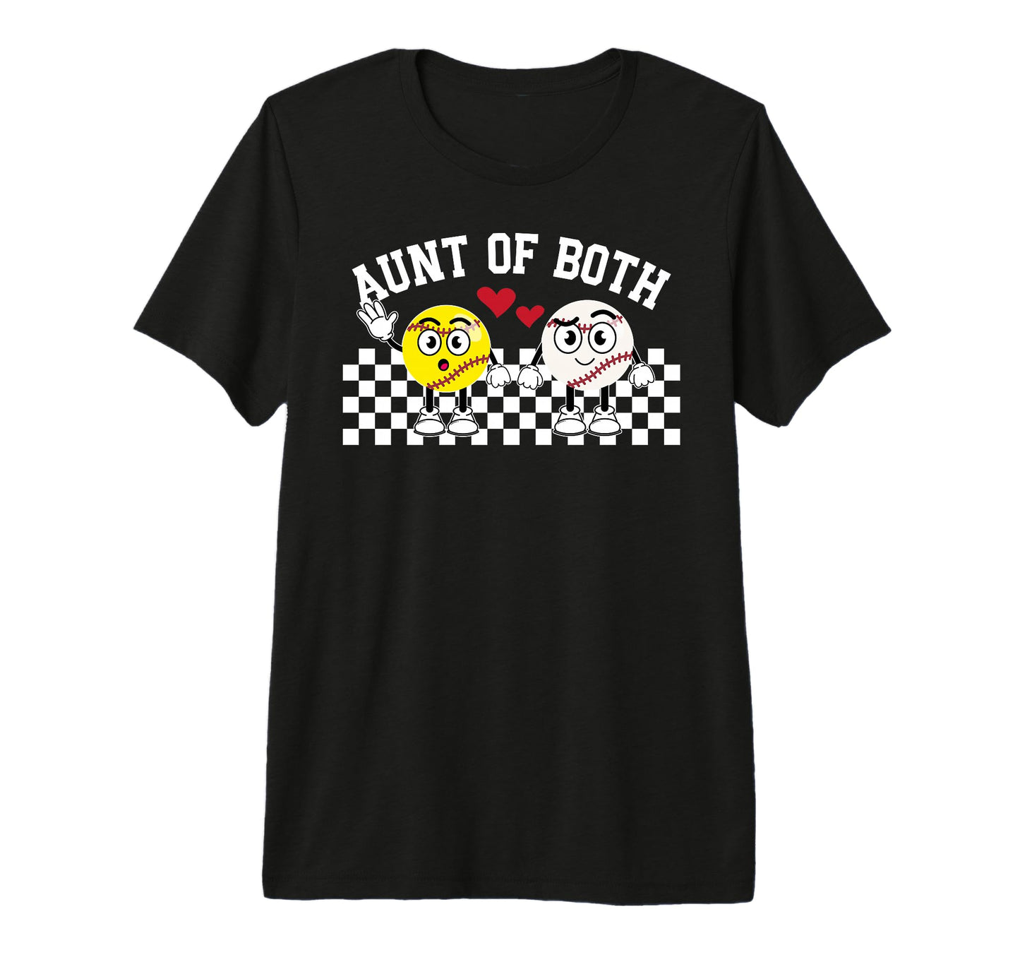 Aunt Both Proud Softball Baseball T-Shirt - Fun Novelty Design for Adults - T-Shirt, Sweatshirt, Hoodie