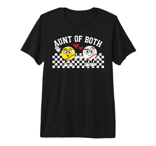 Aunt Both Proud Softball Baseball T-Shirt - Fun Novelty Design for Adults - T-Shirt, Sweatshirt, Hoodie