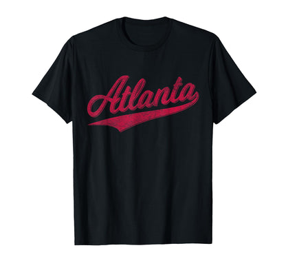 Atlanta Georgia Varsity Script T-Shirt - Minimalist Print for Adults - T-Shirt, Sweatshirt, Hoodie