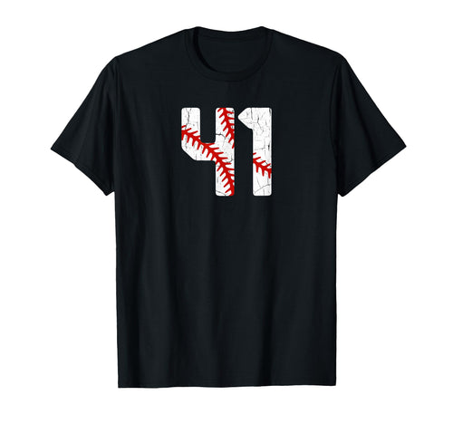 Baseball Player Jersey Number 41 T-Shirt - Casual Everyday Wear for Adults - T-Shirt, Sweatshirt, Hoodie