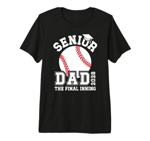 Mens Baseball Senior Dad 2026 Proud T-Shirt - Unique Graphic Men Women - T-Shirt, Sweatshirt, Hoodie