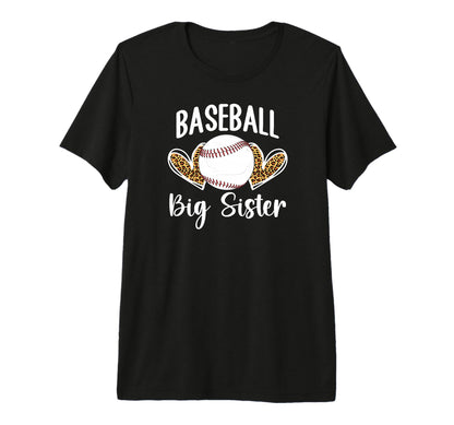 Baseball Big Sister Baseball Player Big T-Shirt - Custom Art Print Unisex - T-Shirt, Sweatshirt, Hoodie