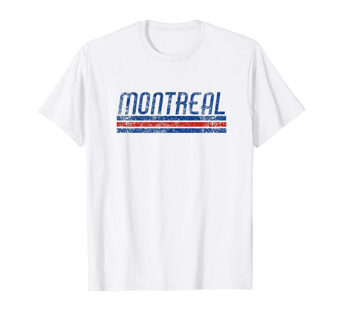 Montreal Canada Weathered Stripe T-Shirt - Fun Novelty Design Unisex - T-Shirt, Sweatshirt, Hoodie