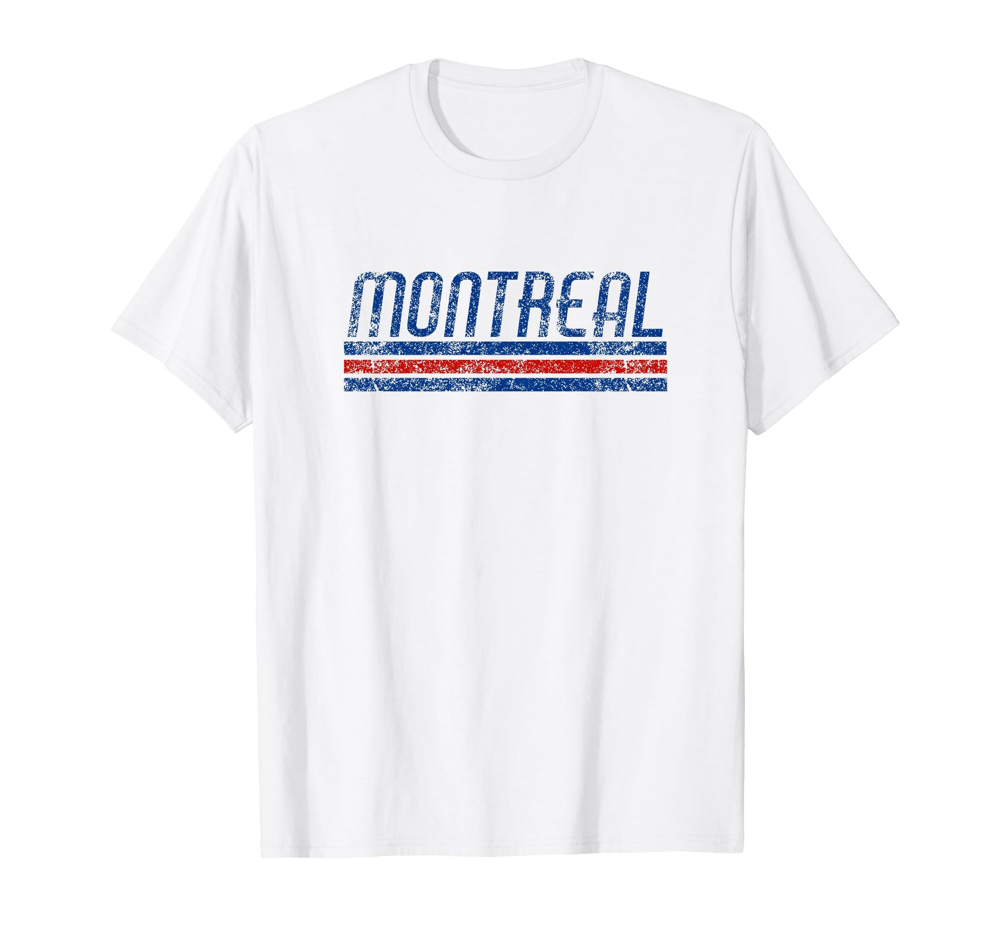 Montreal Canada Weathered Stripe T-Shirt - Fun Novelty Design Unisex - T-Shirt, Sweatshirt, Hoodie