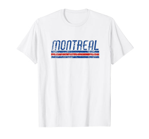 Montreal Canada Weathered Stripe T-Shirt - Fun Novelty Design Unisex - T-Shirt, Sweatshirt, Hoodie