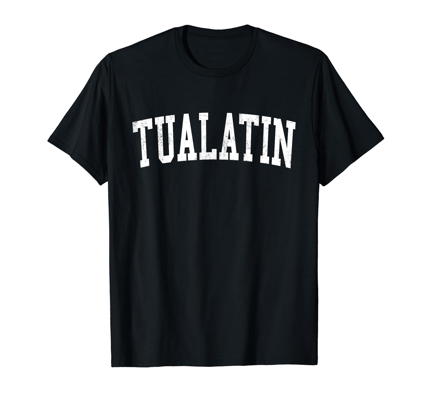 Tualatin Or Distressed White Varsity T-Shirt - Streetwear Style for Adults - T-Shirt, Sweatshirt, Hoodie