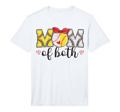 Mom Both Funny Baseball Softball T-Shirt - Novelty Apparel Men Women - T-Shirt, Sweatshirt, Hoodie