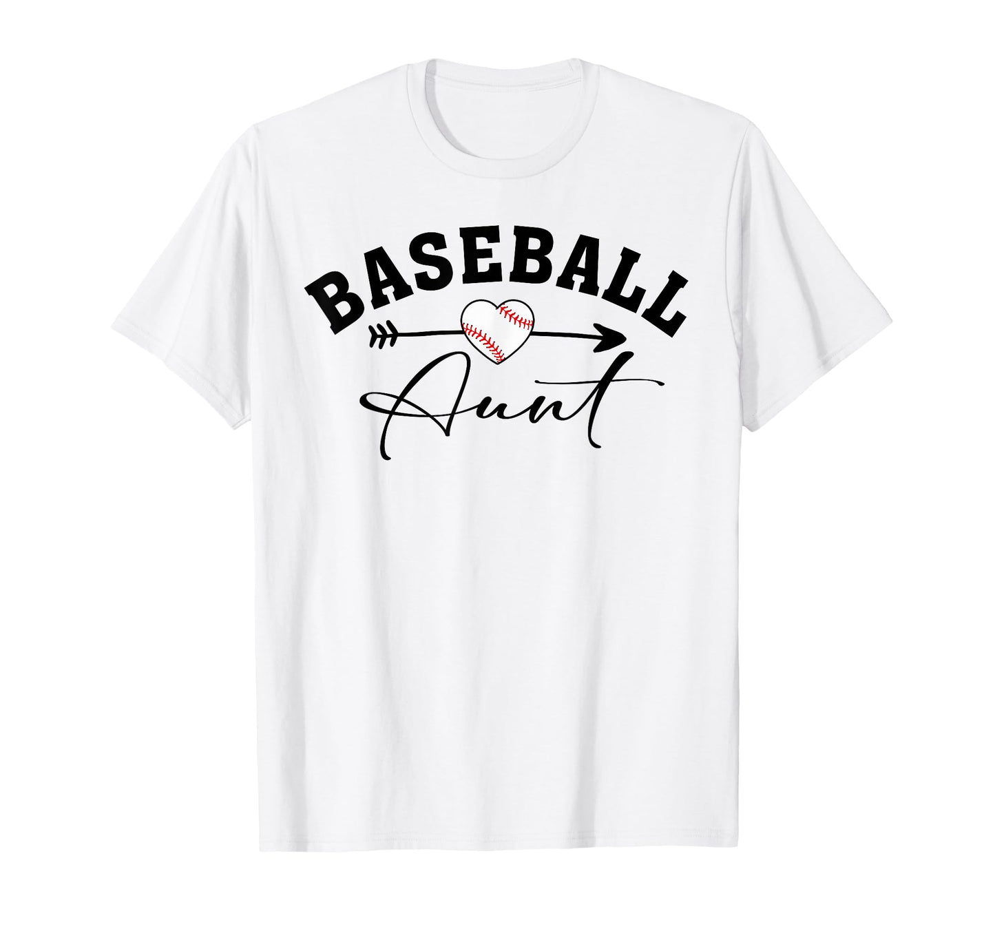 Baseball Aunt Heart Baseball Player T-Shirt - Aesthetic Graphic Unisex - T-Shirt, Sweatshirt, Hoodie