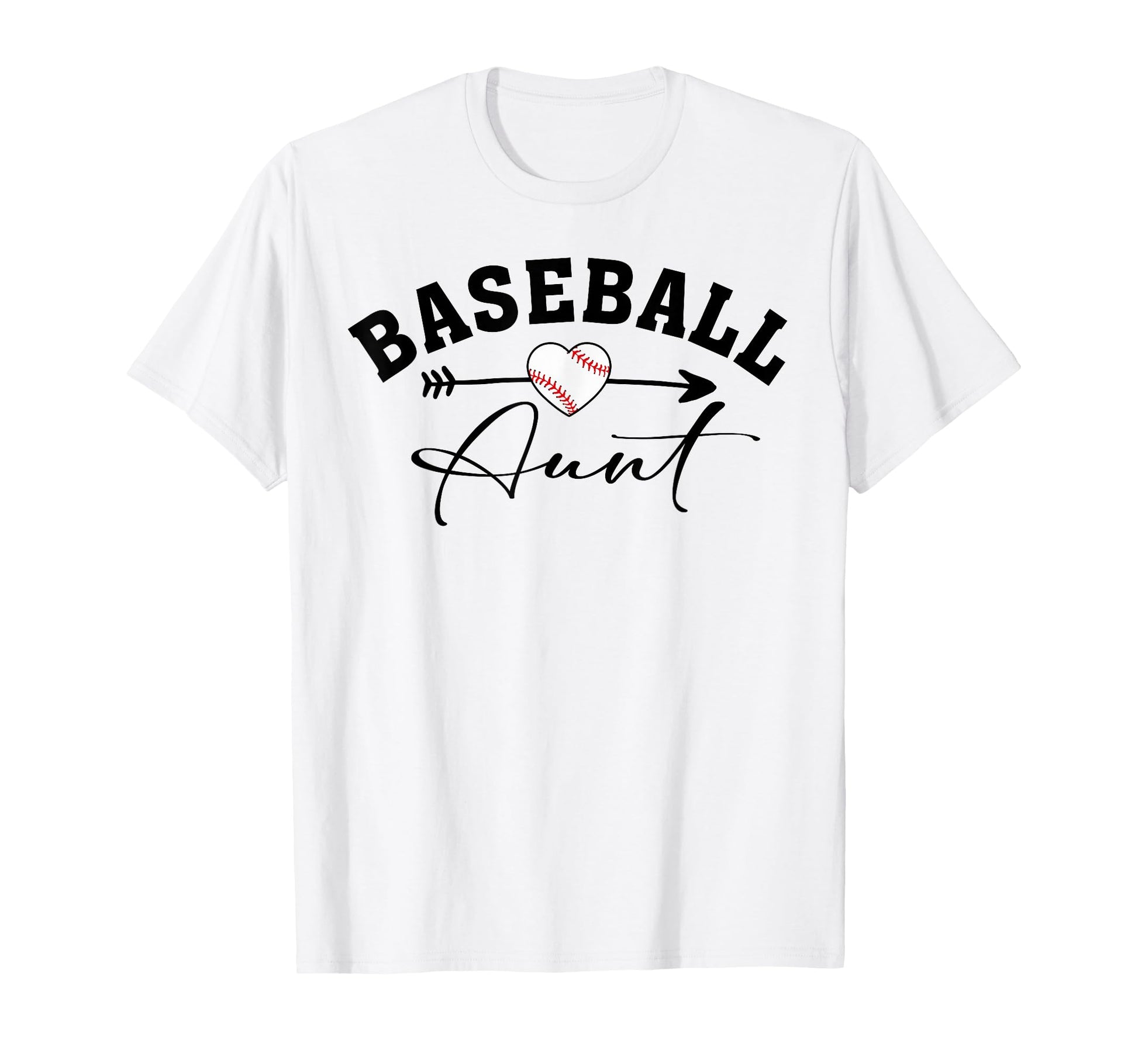 Baseball Aunt Heart Baseball Player T-Shirt - Aesthetic Graphic Unisex - T-Shirt, Sweatshirt, Hoodie