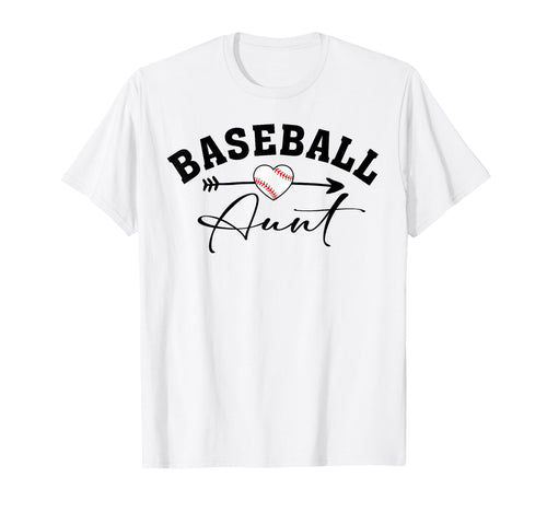 Baseball Aunt Heart Baseball Player T-Shirt - Aesthetic Graphic Unisex - T-Shirt, Sweatshirt, Hoodie