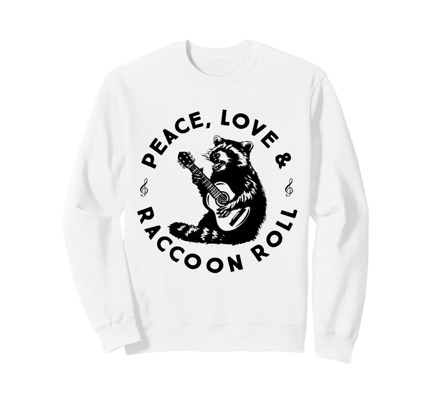 Raccoon Rock And Roll Music Raccoon Sweatshirt - Aesthetic Graphic Unisex - T-Shirt, Sweatshirt, Hoodie