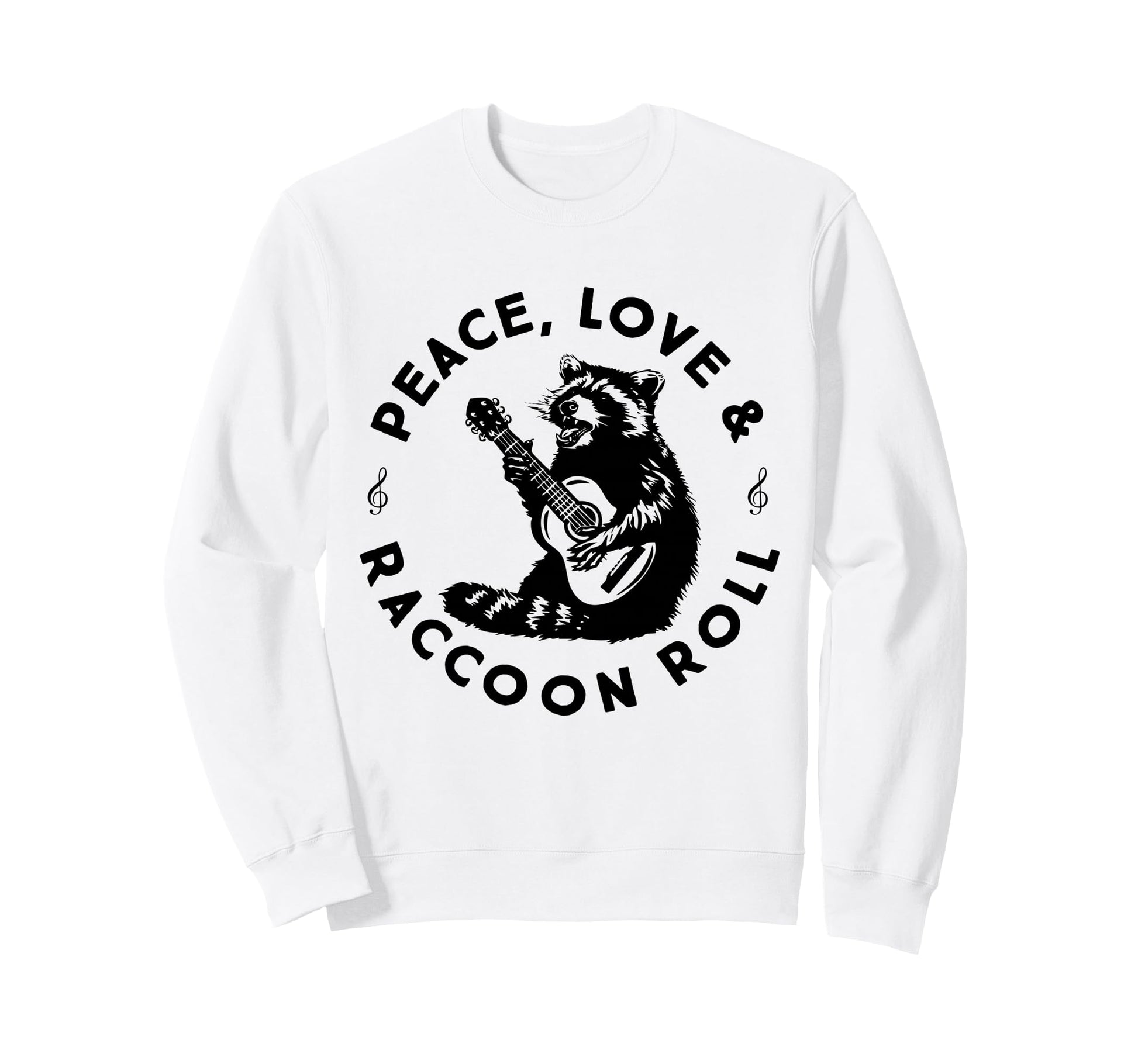 Raccoon Rock And Roll Music Raccoon Sweatshirt - Aesthetic Graphic Unisex - T-Shirt, Sweatshirt, Hoodie