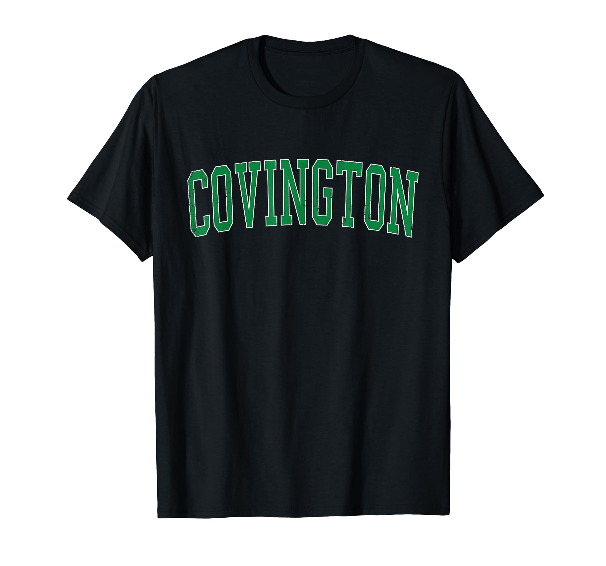 Covington La Distressed Green Varsity T-Shirt - Novelty Apparel Men Women - T-Shirt, Sweatshirt, Hoodie