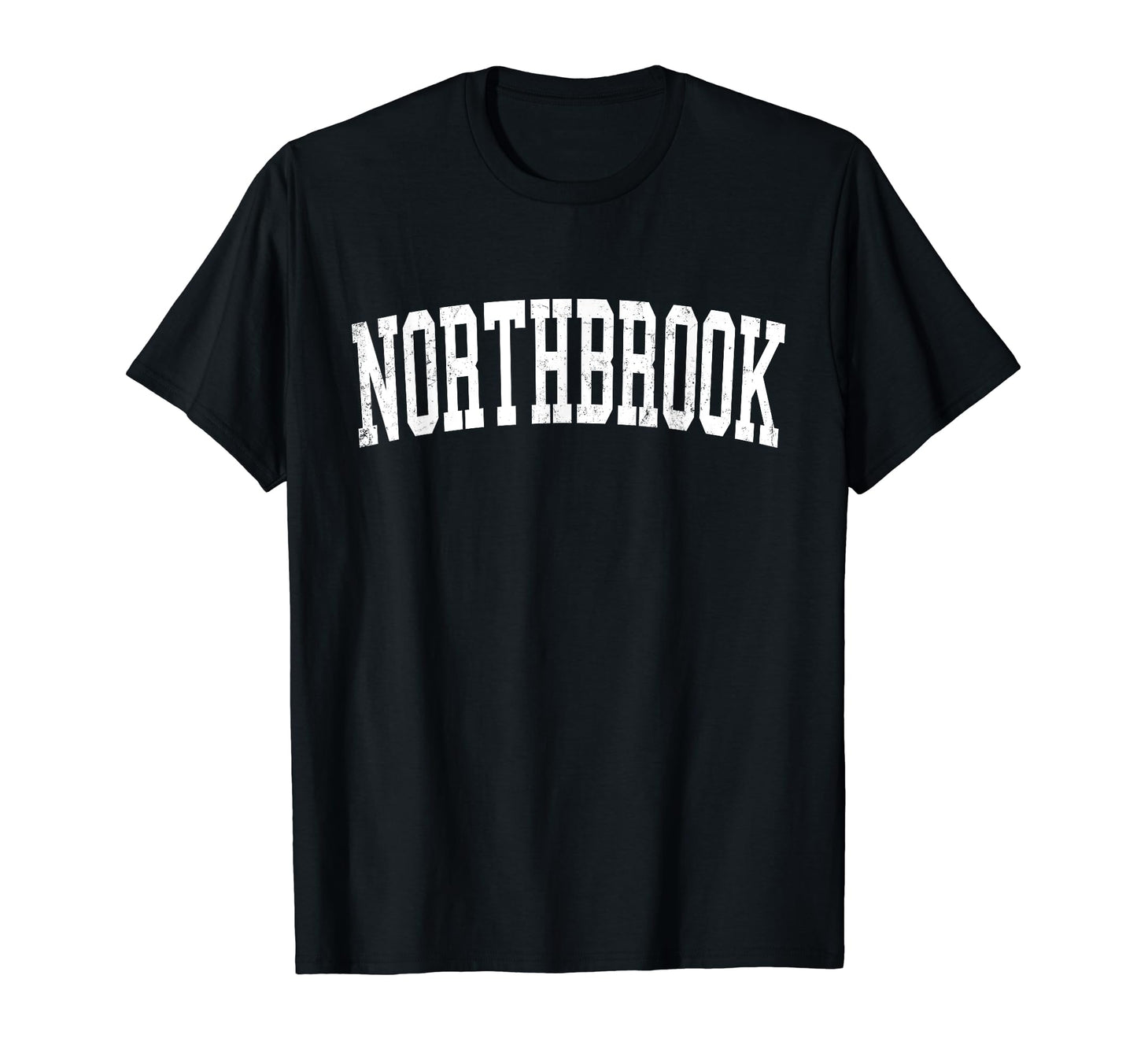 Northbrook Il Distressed White Varsity T-Shirt - Fun Novelty Design Unisex - T-Shirt, Sweatshirt, Hoodie