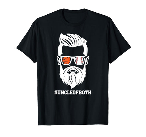 Uncle Both Baseball Basketball Uncle T-Shirt - Minimalist Print Men Women - T-Shirt, Sweatshirt, Hoodie