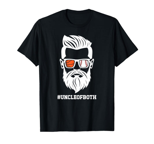 Uncle Both Baseball Basketball Uncle T-Shirt - Minimalist Print Men Women - T-Shirt, Sweatshirt, Hoodie