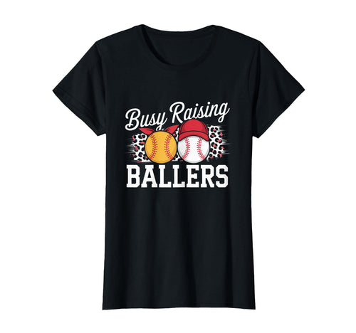 Busy Raising Ballers Leopard Baseball T-Shirt - Streetwear Style Unisex - T-Shirt, Sweatshirt, Hoodie