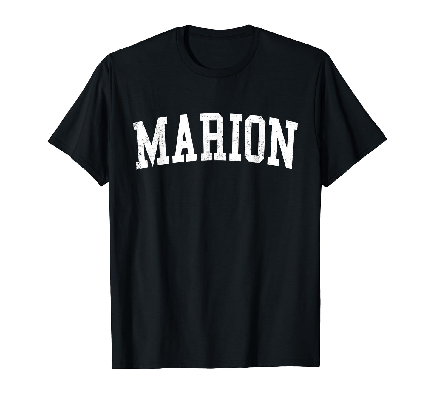 Marion Oh Distressed White Varsity T-Shirt - Unique Graphic for Adults - T-Shirt, Sweatshirt, Hoodie