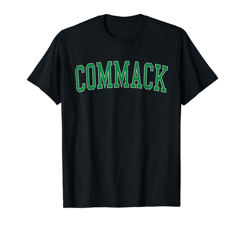 Commack Ny Distressed Green Varsity T-Shirt - Fun Novelty Design for Adults - T-Shirt, Sweatshirt, Hoodie