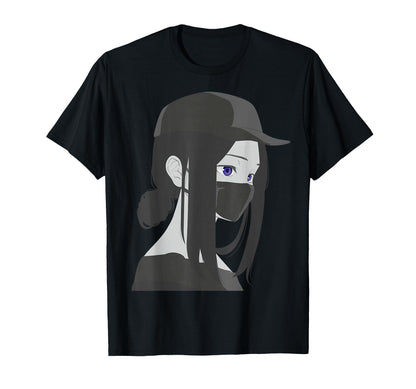 Dark Anime Beauty Mask Japanese T-Shirt - Casual Everyday Wear Unisex - T-Shirt, Sweatshirt, Hoodie