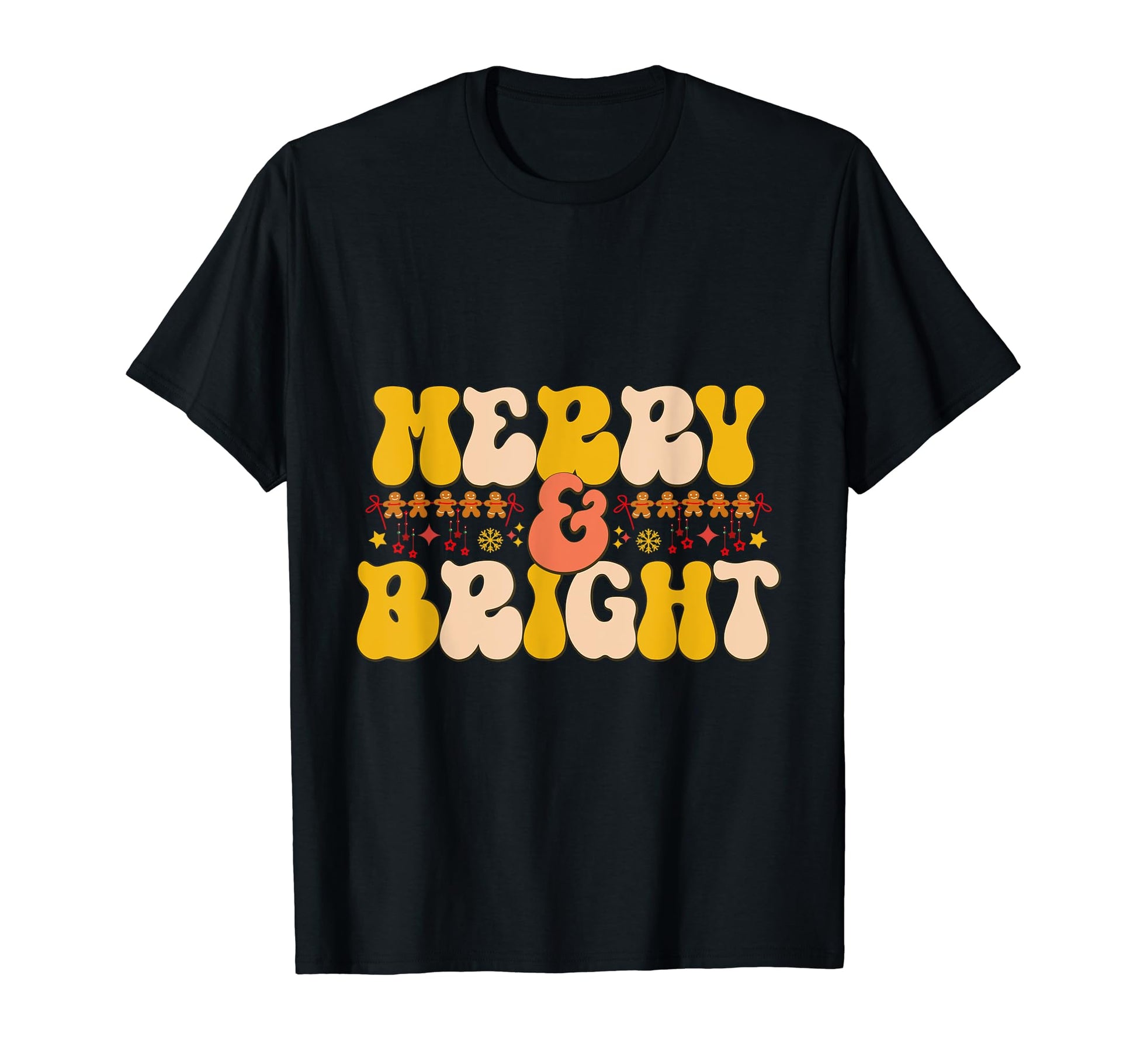 Holiday Merry Bright Word Art T-Shirt - Unique Graphic Men Women - T-Shirt, Sweatshirt, Hoodie