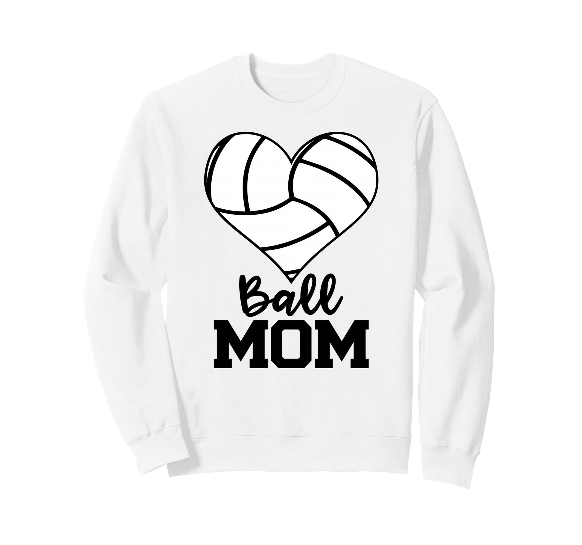 Ball Mom Funny Volleyball Player Mom Sweatshirt - Custom Art Print Unisex - T-Shirt, Sweatshirt, Hoodie