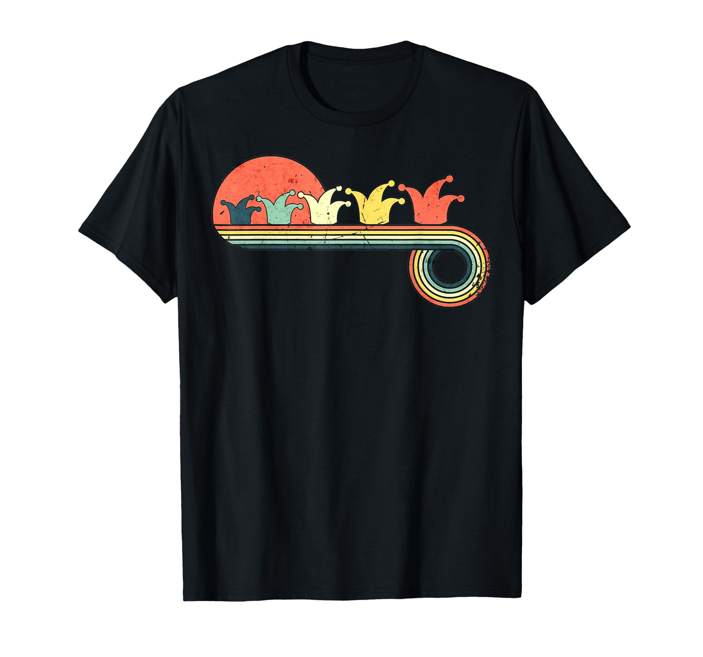 Joker Hat Sunset Rainbow T-Shirt - Unique Graphic Unisex - T-Shirt, Sweatshirt, Hoodie