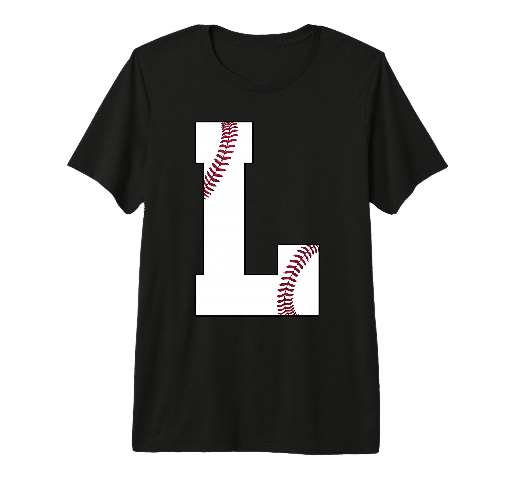 L Baseball Initial Personalized T-Shirt - Fun Novelty Design for Adults - T-Shirt, Sweatshirt, Hoodie