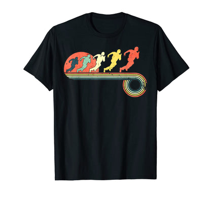 Baseball Player Running Base Sunset Rainbow T-Shirt - Graphic Print Unisex - T-Shirt, Sweatshirt, Hoodie