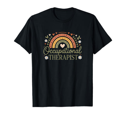 Funny Occupational Therapist Boho Rainbow T-Shirt - Trendy Graphic Unisex - T-Shirt, Sweatshirt, Hoodie
