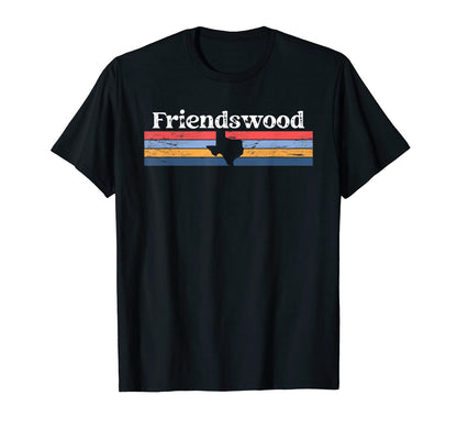 Friendswood Texas Tx Stripes State 70S T-Shirt - Unique Graphic Men Women - T-Shirt, Sweatshirt, Hoodie