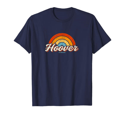 Hoover Alabama Al Rainbow 70S T-Shirt - Unique Graphic for Adults - T-Shirt, Sweatshirt, Hoodie