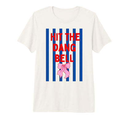 Striped Baseball Hit Dang Ball Bow T-Shirt - Aesthetic Graphic Unisex - T-Shirt, Sweatshirt, Hoodie