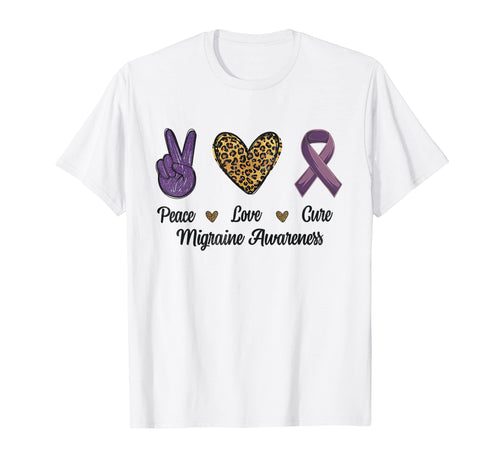 Peace Love Cure Migraine T-Shirt - Casual Everyday Wear for Adults - T-Shirt, Sweatshirt, Hoodie